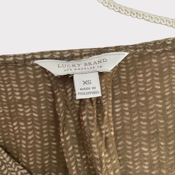 Lucky Brand Tank Top V Neck Brown Neutral Sleeveless Casual Layers XS - Picture 5 of 6